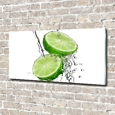 Acrylglas-Druck Limetten und Wasser