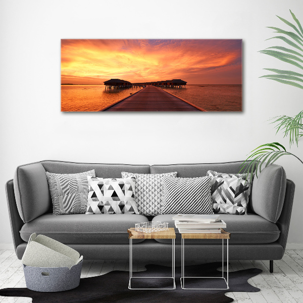 Bild auf Acrylglas Malediven Bungalows