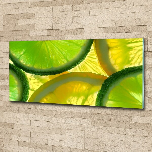Acrylbild Fotodruck Limette und Zitrone