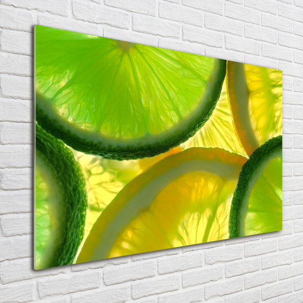 Acrylbild Fotodruck Limette und Zitrone