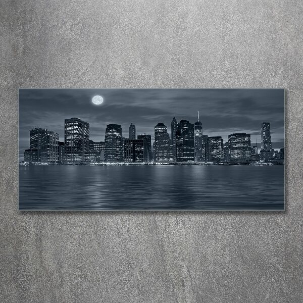 Acrylbild Fotodruck New York bei Nacht