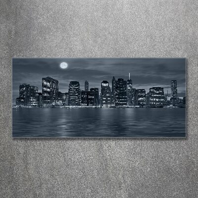 Acrylbild Fotodruck New York bei Nacht