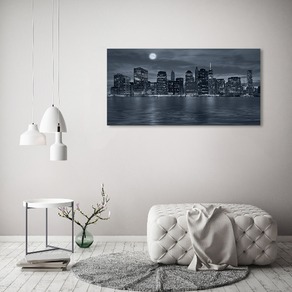 Acrylbild Fotodruck New York bei Nacht