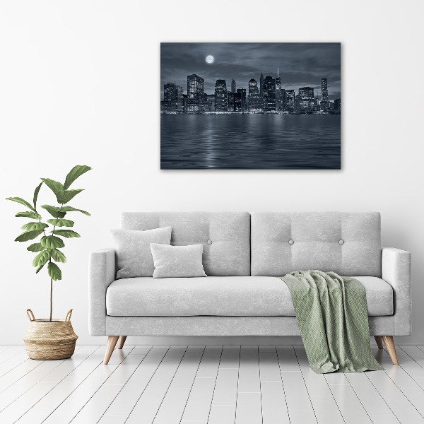 Acrylbild Fotodruck New York bei Nacht