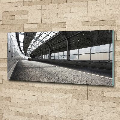 Acrylglas-Druck Straße im Tunnel
