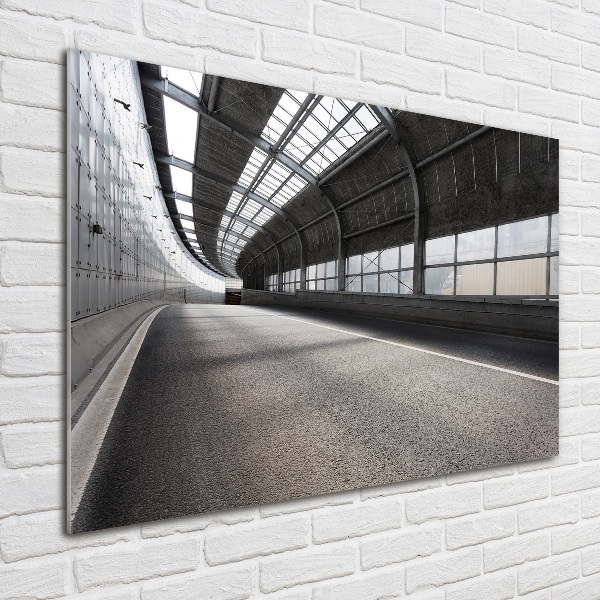 Acrylglas-Druck Straße im Tunnel