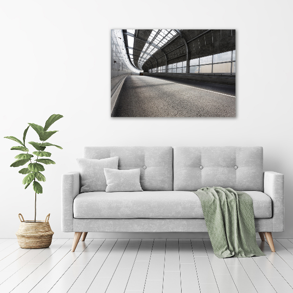 Acrylglas-Druck Straße im Tunnel