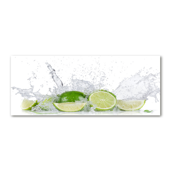 Foto auf Acryl Limetten und Wasser