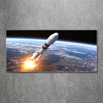 Acrylglas-Druck Weltraumrakete