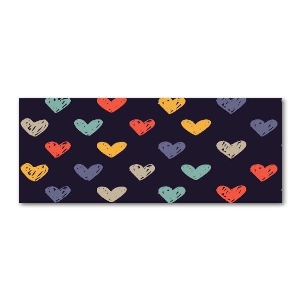 Acrylbild Fotodruck Bunte Herzen