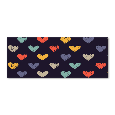 Acrylbild Fotodruck Bunte Herzen