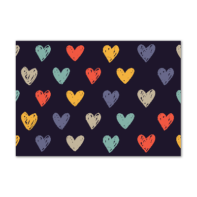 Acrylbild Fotodruck Bunte Herzen