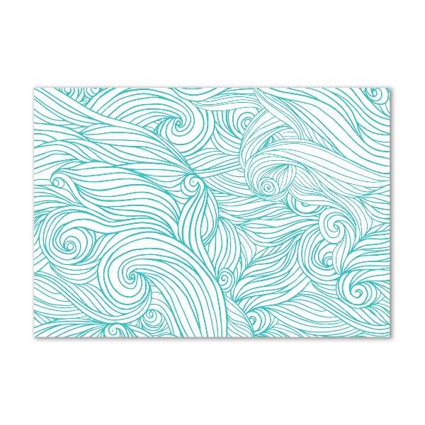 Acrylglas-Druck Blaue Wellen