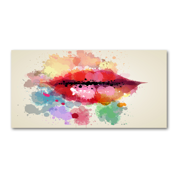 Foto auf Acryl Bunte Lippen