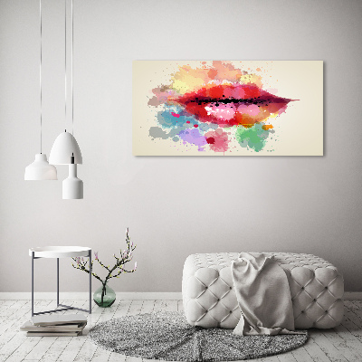Foto auf Acryl Bunte Lippen