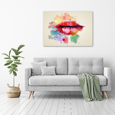 Foto auf Acryl Bunte Lippen