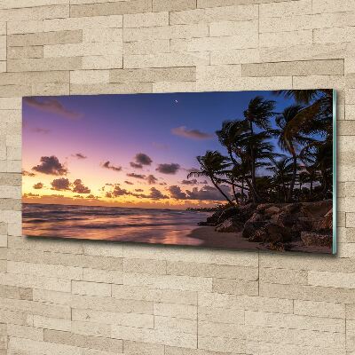 Acrylbild Fotodruck Sonnenuntergang am Strand