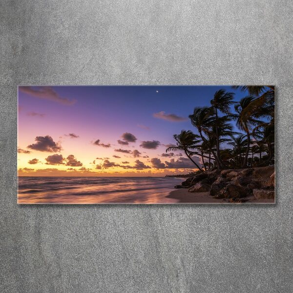 Acrylbild Fotodruck Sonnenuntergang am Strand