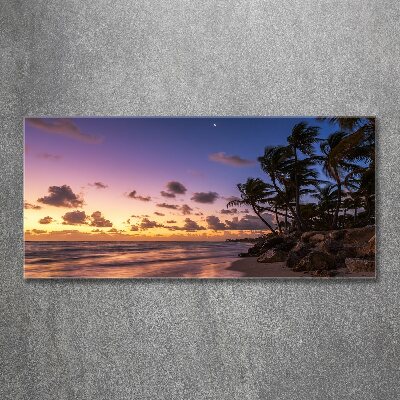 Acrylbild Fotodruck Sonnenuntergang am Strand