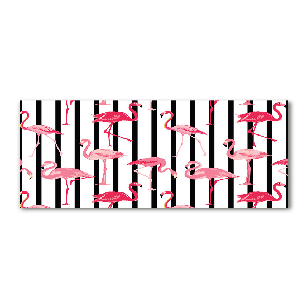 Acrylglas-Druck Gestreifte Flamingos