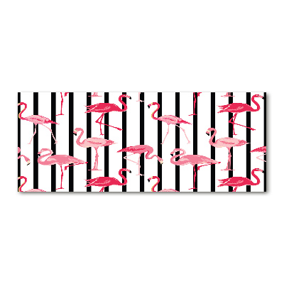 Acrylglas-Druck Gestreifte Flamingos