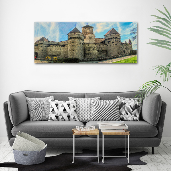 Foto auf Acryl Ein Schloss in der Schweiz