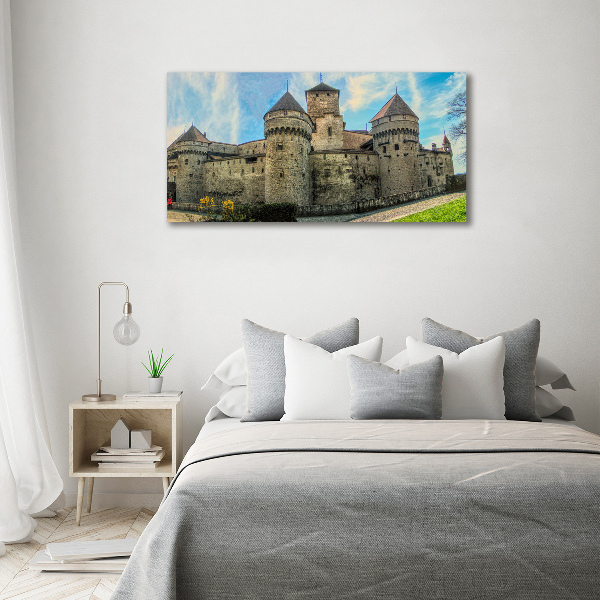 Foto auf Acryl Ein Schloss in der Schweiz