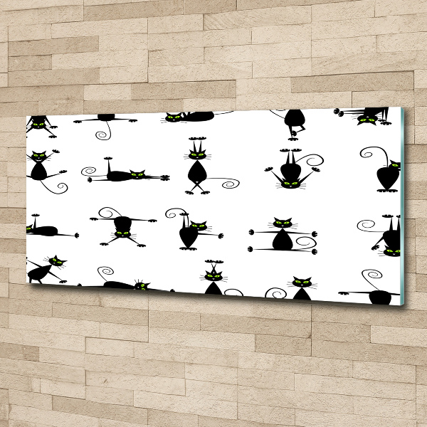 Acrylbild Fotodruck Katzenillustration