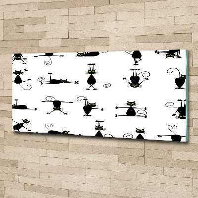 Acrylbild Fotodruck Katzenillustration