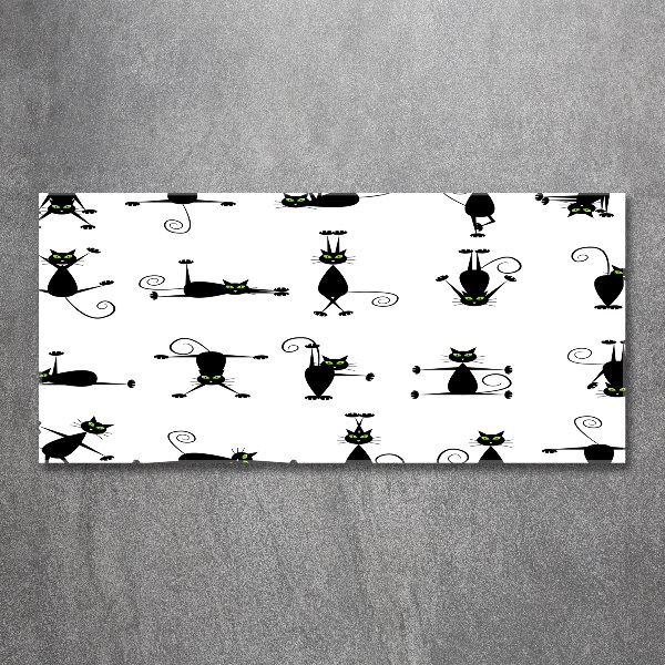 Acrylbild Fotodruck Katzenillustration