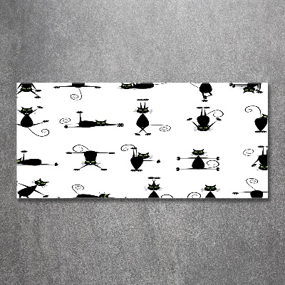 Acrylbild Fotodruck Katzenillustration