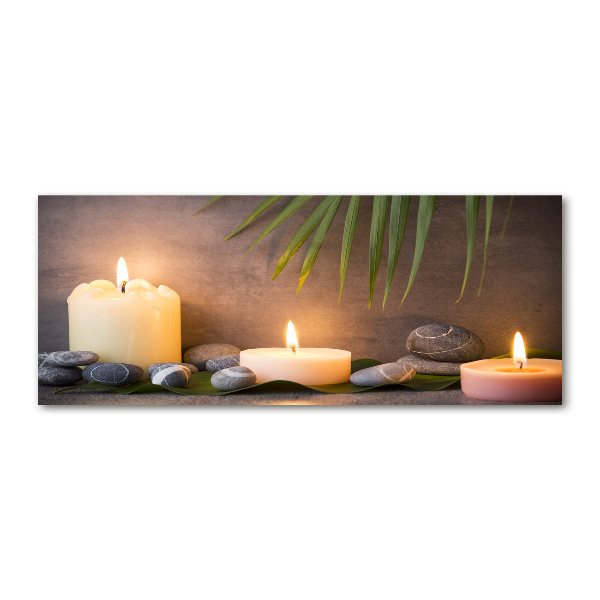 Acrylbild Fotodruck Brennende Kerzen