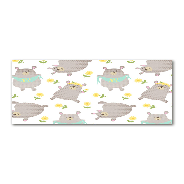 Bild auf Acrylglas Teddybär-Illustration