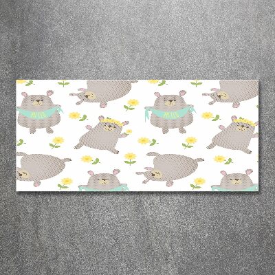 Bild auf Acrylglas Teddybär-Illustration