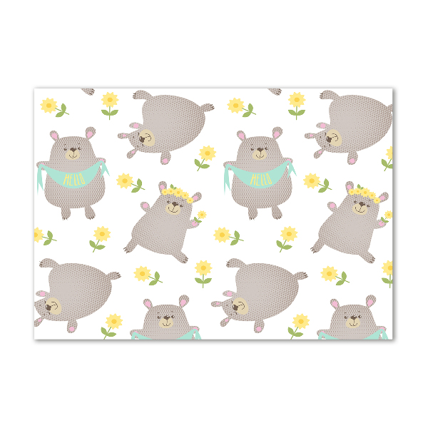 Bild auf Acrylglas Teddybär-Illustration