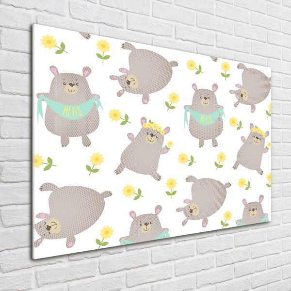 Bild auf Acrylglas Teddybär-Illustration