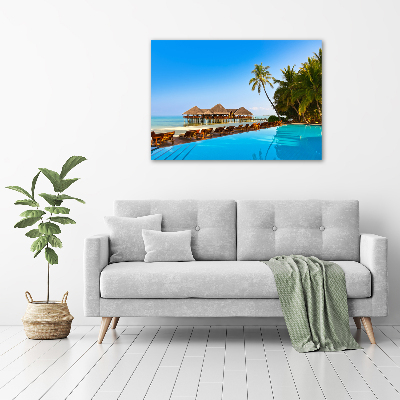 Bild auf Acrylglas Schwimmbad auf den Malediven