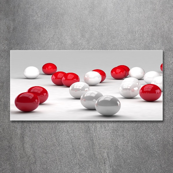 Acrylglas-Druck Rote und weiße Kugeln