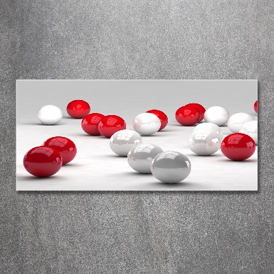 Acrylglas-Druck Rote und weiße Kugeln