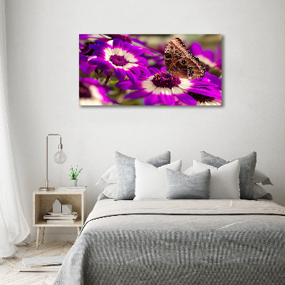 Foto auf Acryl Schmetterling auf einer Blume