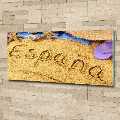 Foto auf Acryl Spanien-Inschrift