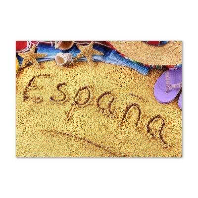 Foto auf Acryl Spanien-Inschrift