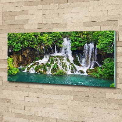 Acrylbild Fotodruck Wasserfall in den Bergen