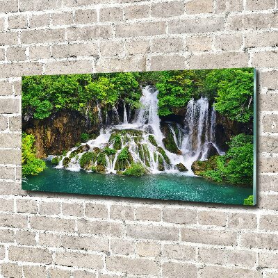 Acrylbild Fotodruck Wasserfall in den Bergen