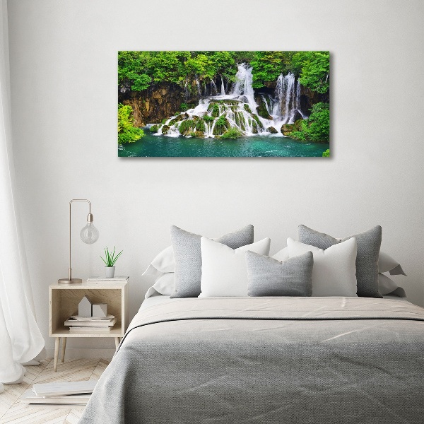Acrylbild Fotodruck Wasserfall in den Bergen
