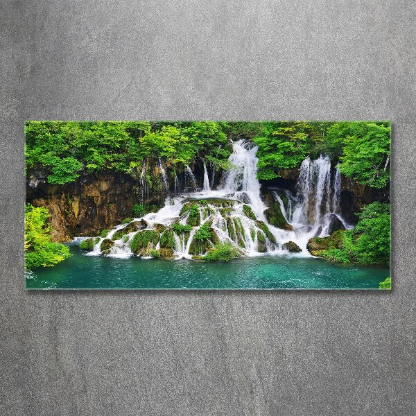 Acrylbild Fotodruck Wasserfall in den Bergen