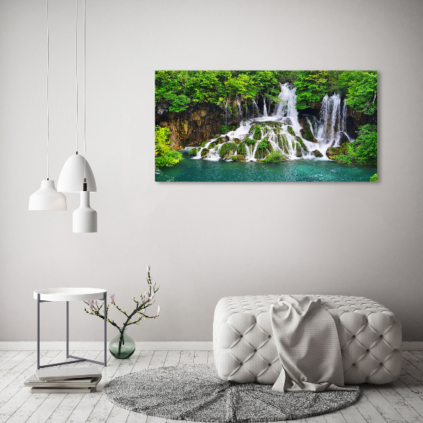 Acrylbild Fotodruck Wasserfall in den Bergen