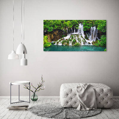 Acrylbild Fotodruck Wasserfall in den Bergen