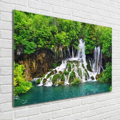 Acrylbild Fotodruck Wasserfall in den Bergen