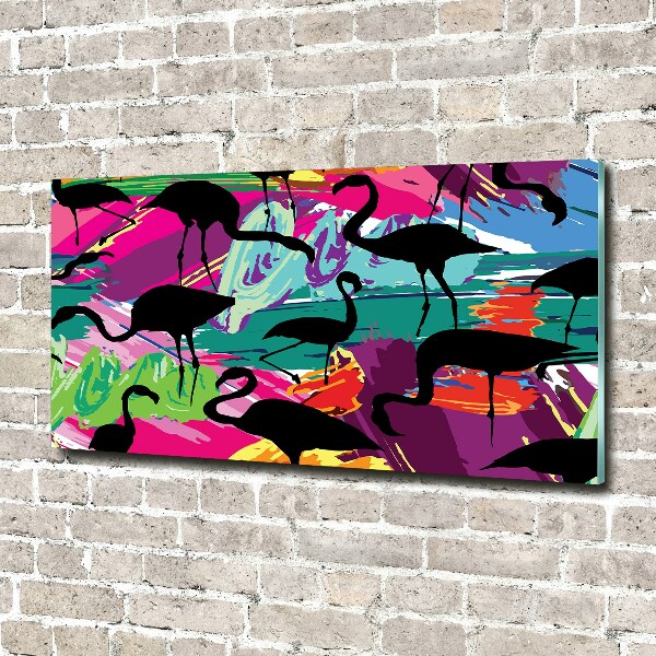 Acrylbild Fotodruck Flamingos